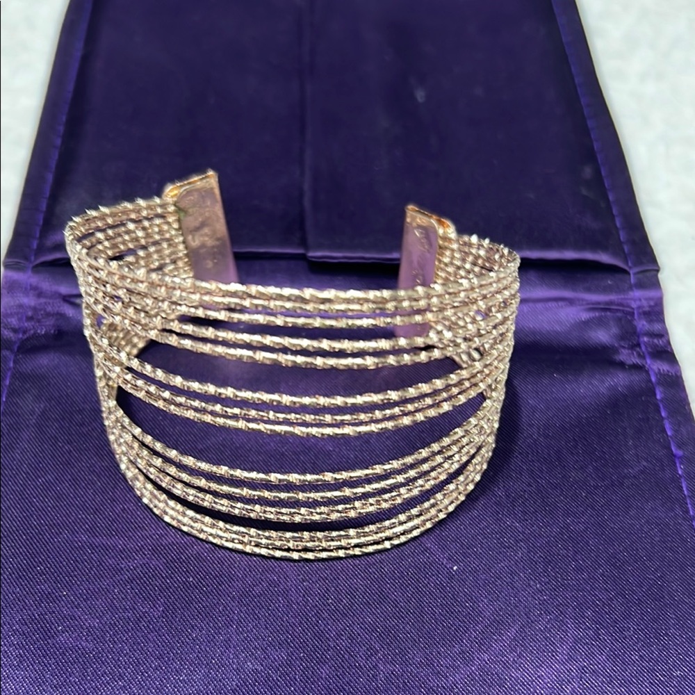 Elegant Rose Gold tone Cuff Bracelet